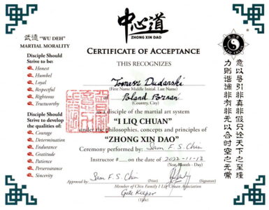 Tomasz dudarski - Discipleship certificate